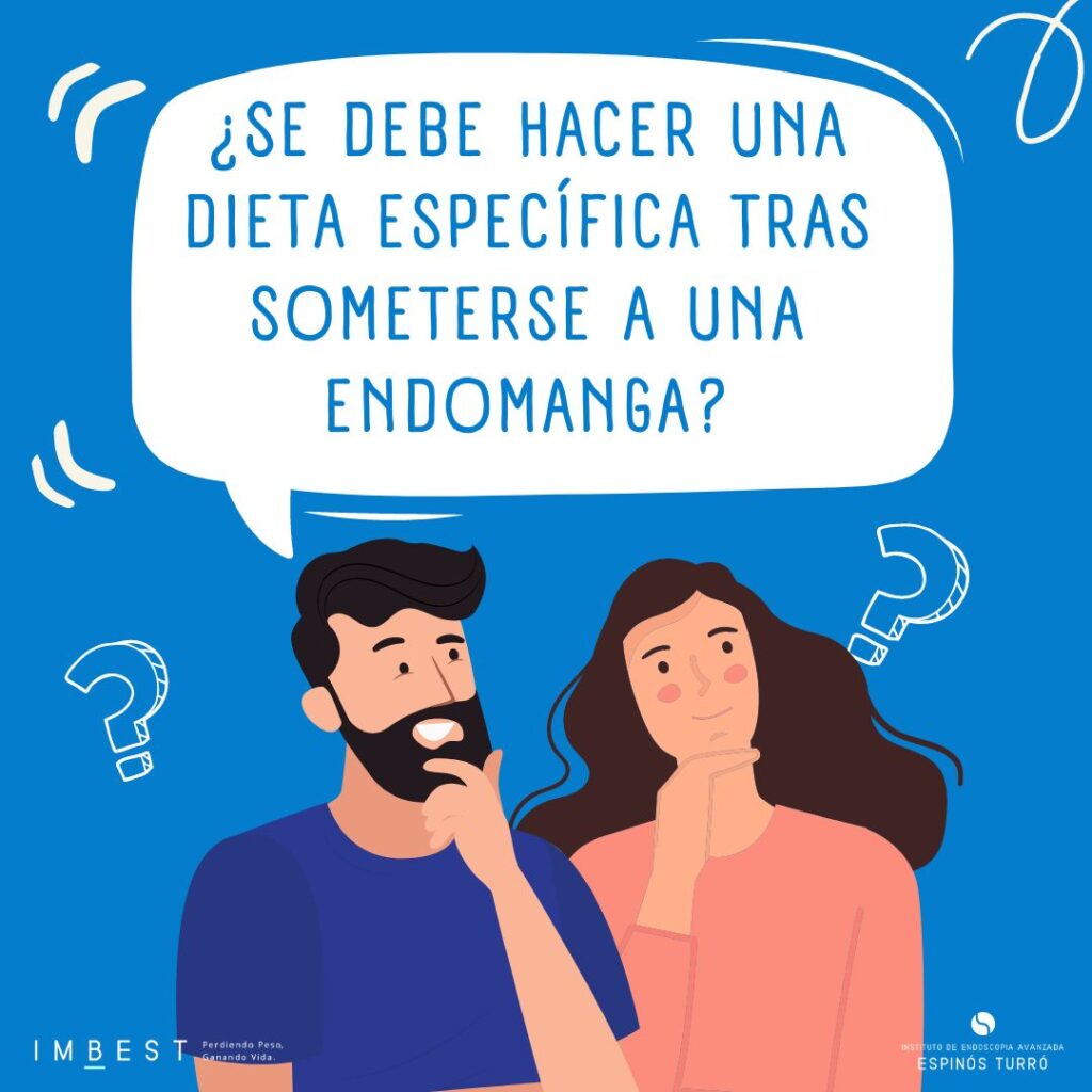 ¿Se debe hacer una dieta específica tras someterse a una endomanga te lo contamos en IMBEST especialistas en edoscopia baríatrica en Centro Médico Teknon Barcelona